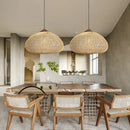Axyaa Rattan Pendant Lights: Vintage Kitchen Dining Room Luminaries