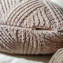 Axyaa Twill Knit Cushion Cover 45x45cm - Solid Pillow Case with Tassels