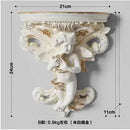 Axyaa Music Angel Resin Vase Wall Sticker Ornaments for Home Livingroom Wall Decoration