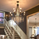 Axyaa Duplex Crystal Chandelier: Luxe Nordic French Light for Home Decoration