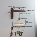 Axyaa Vintage Wood Ceramic LED Wall Light for Bedroom and Living Room