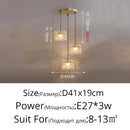 Axyaa Glass LED Pendant Lights for Indoor Lighting, Luxury Ceiling Lamp for Bedside, Bathroom, Bar, Restaurant
