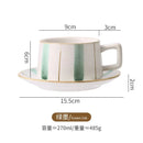 Axyaa Ceramic Coffee Cup & Saucer Set for Lattes and Afternoon Tea