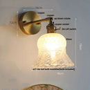 Axyaa Brass LED Wall Sconce Pull Chain Switch Nordic Stair Light Fixtures