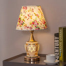 Vintage Floral Table Lamp by Axyaa – Ceramic Warm Light for Bedroom & Living Room
