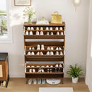 Axyaa 3-Drawer Wooden Shoe Storage Cabinet for Narrow Entryway