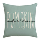 Axyaa Harvest Pumpkin Plaid Linen Blue Pillow Cover for Festive Decor