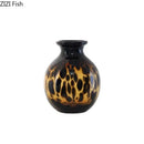 Axyaa Amber Glass Vase Hydroponic Flower Pots Desk Decoration Artificial Flower Display