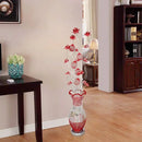Axyaa Red Aluminum Wire LED Floor Lamp for Modern Living Room & Bedroom Decor