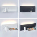 Axyaa Adjustable Angle Wall Lamp with USB/Wireless Charging for Study, Bedroom, Reading