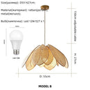 Nordic Wabi Sabi Chandelier Petal Pendant Light by Axyaa