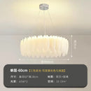 Axyaa Luxury Feather Glass Chandelier in Gold Finish - Elegant and Modern Lighting Solution