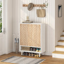 Axyaa 18 Pair Shoe Rack Cabinet with Door: Shoe Organizer for Living Room