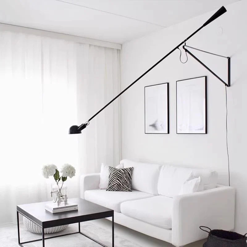 Axyaa Adjustable Long Arm Wall Lamp: Modern Nordic Design