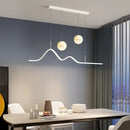 Axyaa Moonlight Long Lamp Cream Chandelier