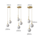 Axyaa Glass Ball Pendant Chandelier: Nordic Style Lighting for Home Decor