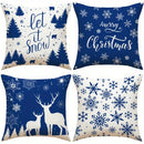 Axyaa Christmas Winter Pattern Pillows Cushion Cover for Sofa Bedroom Car