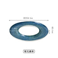 Axyaa Circular Ceramic Sushi Serving Plate for Molecular Cuisine and Restaurant Tableware