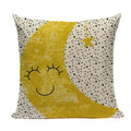 Axyaa Yellow Geometric Linen Pillow Case 45*45cm