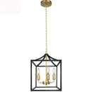 Axyaa Farmhouse Chandelier: E14 Black Modern Droplight for Dining, Kitchen, Living Room