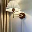 Axyaa Solid Wood Swing Arm Wall Lamp for Bedroom, Living Room, Study - Modern Rope Design