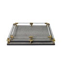 Axya Nordic Blue Leather Tray: Stylish Jewelry & Kitchen Organizer
