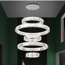 Axyaa Luxury Crystal Pendant Lights Gold/Chrome Circles Hanging Lamp