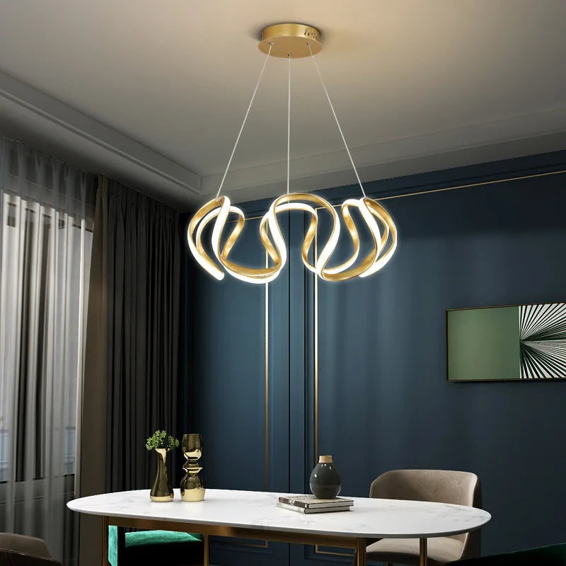 Axya LED Pendant Chandelier: Modern Lighting Fixture for Home, Living Room, Dining Room, Bedroom