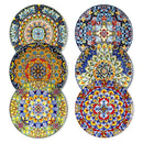 Axyaa Porcelain Dinner Plates Set for 6 - Scratch Resistant Breakfast & Dinnerware