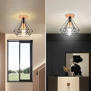 Axya Industrial Retro LED Ceiling Lamp, Vintage Light Fixture Metal Cage for Bedroom