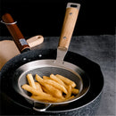 Axyaa Fine Mesh Skimmer Colander Wooden Handle Oil Filter Kitchen Utensil