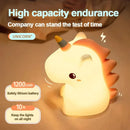 Axyaa Unicorn Silicone LED Night Light - Rechargeable Cute Animal Bedroom Lamp