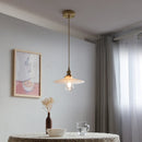 Axyaa Copper White Glass Pendant Lights LED Hanging Lamp for Home Kitchen Decor