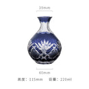 Axyaa Edo Kiriko Sake Set: Carved Glass Cup and Decanter, Luxury Sakeware