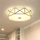 Axyaa Copper Ceiling Chandelier E27 Lighting for Living Room Bedroom Kitchen