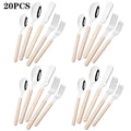 Axyaa Stainless Steel Dinnerware Set - 20pcs Western Kitchen Flatware