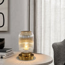 Axyaa Nordic Glass Table Lamp in White Blue Amber Smoky Gray for Modern Living Room