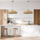 Axyaa Rattan Chandelier: Japan Weave Pendant Lamp for Home, Hotel, Shop - Retro Mood Lighting