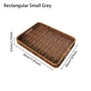 Axyaa Rattan Basket Tray for Breakfast Food Bread Cake Fruit Vegetable Storage