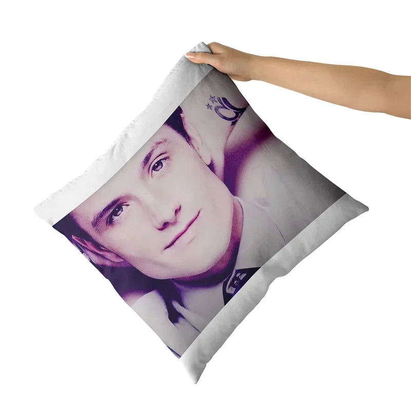 Axyaa Whistle Edit Josh Hutcherson Meme Throw Pillow Cover 18'' x 18''