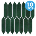Axyaa PVC Prismatic Wall Panels - Set of 10, Easy Install Waterproof Tile Stickers
