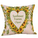 Axyaa Butterfly Linen Pillow Cover, 45X45CM