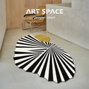 Axyaa Irregular Nordic Style Plush Carpet for Bedroom and Living Room