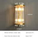 Axyaa LED Crystal Wall Lamps: Luxury Gold Wall Sconces for Home Art Decor & Bedside Lighting