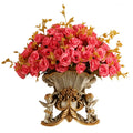 Axyaa Double Angel Vase Wall Hanging with Artificial Flowers for Home Decor