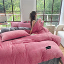 Axyaa Plush Duvet Cover Set - Cozy Winter Bedding for Double Bed