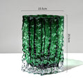 Axyaa Glacier Glass Vase Hydroponics Flowers Desk Decoration Modern Decor