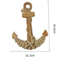Axyaa Wooden Anchor Hanging Ornament Mediterranean Style Wall Decoration for Home, Bar, Restaurant