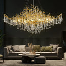 Axyaa Crystal Chandelier: Post-Modern Minimalist Living Room & Restaurant Light