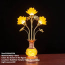 Axyaa LED Lotus Table Lamp: Illuminating Buddha's Presence in Worship Settings